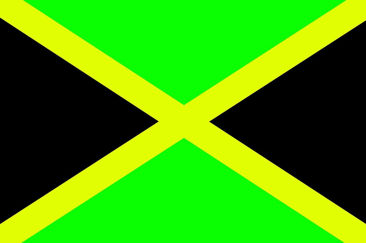 What flag is green with a yellow cross 