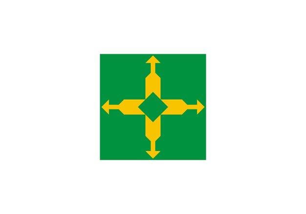 What flag is green with a yellow cross 