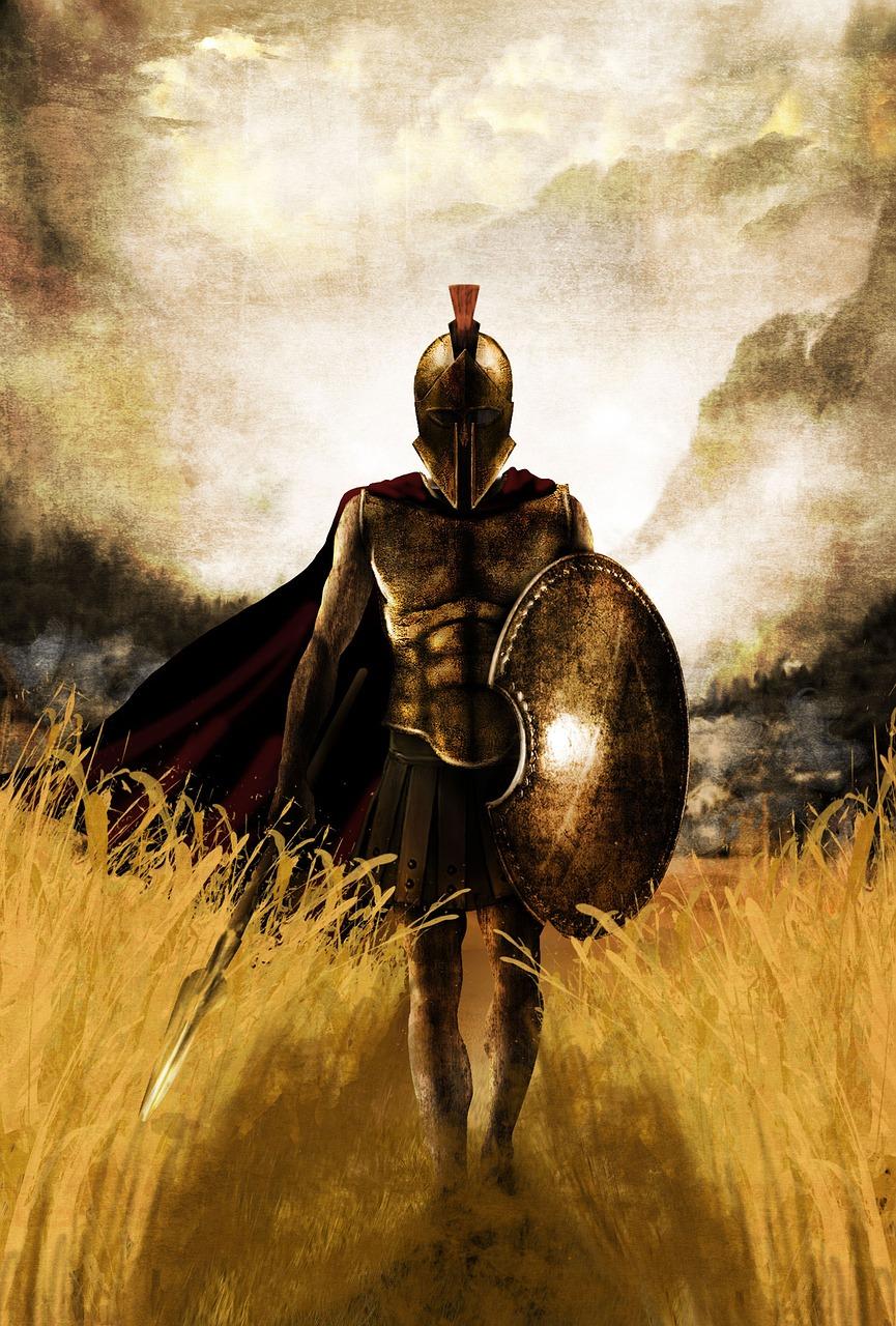 How heavy was a Spartan shield? 