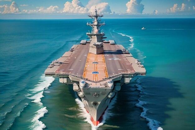 How high is an aircraft carrier deck from the water? 