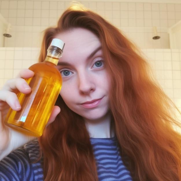 How long can you leave vinegar in your hair? 