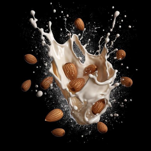 How many calories in a splash of almond milk Starbucks 