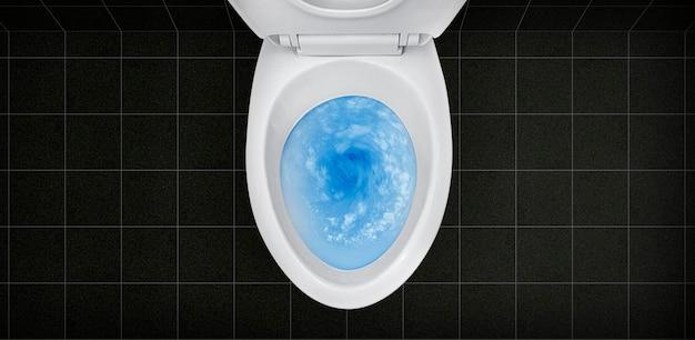 How do you make toilet water blue? 