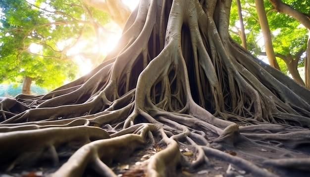 What acid dissolves tree roots? 