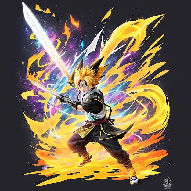 What is written on rengoku sword? 