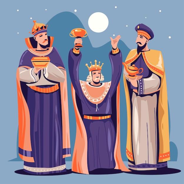 What are the colors of Three Kings Day 