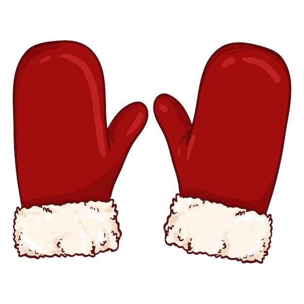 What color is Santa Claus's gloves? 