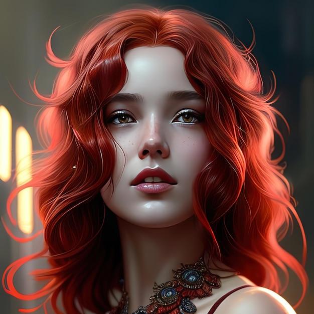 What does dyed red hair symbolize 