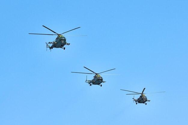 What does 3 helicopters flying together mean? 