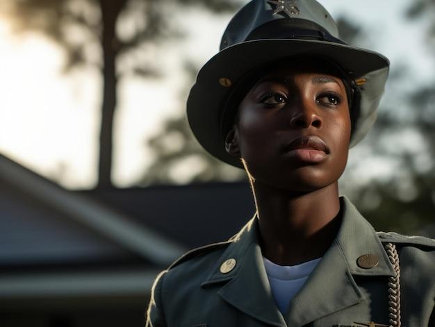 What is the female drill sergeant hat called? 