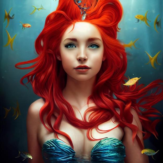 Why is Ariel's hair red? 