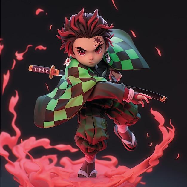 Does Tanjiro sword become red 