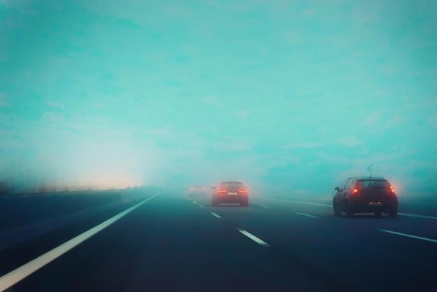 When driving in fog you can see better by 
