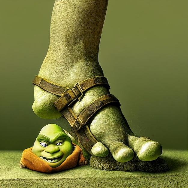 How big are Shrek's feet 