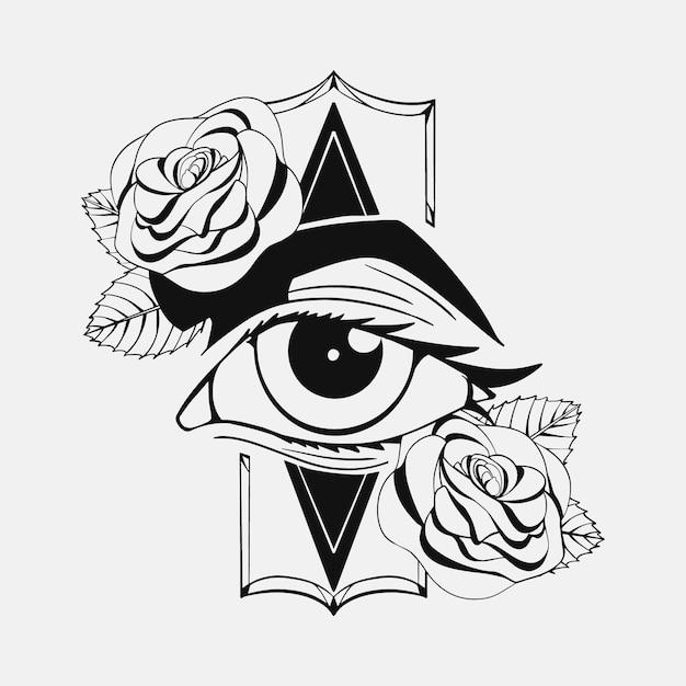 What does a rose with an eye tattoo mean 