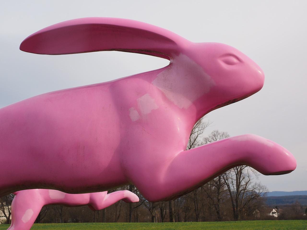 Is the giant pink bunny real 