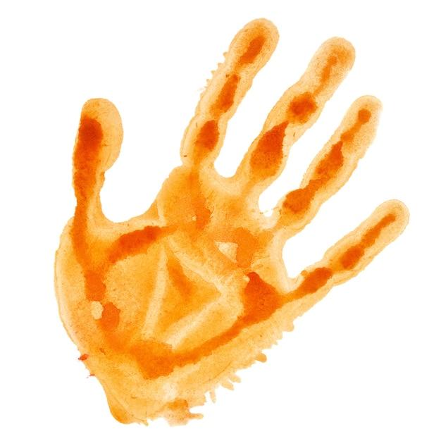 What does an orange handprint mean 