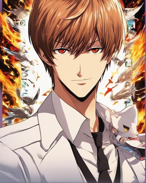 Why does Light Yagami have red eyes 
